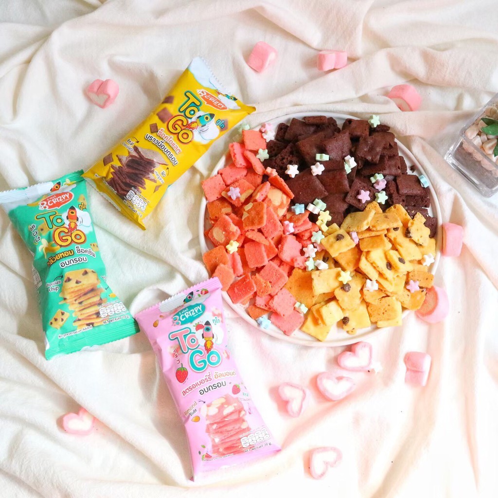 B crizpy to go (บีคริสปี้ทูโก) บราวนี่กรอบ🍫🍌🍓