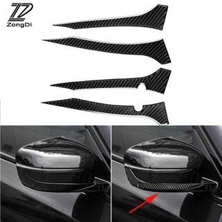 สติกเกอร์ภายใน BMW Carbon Fiber Sticker Trim for BMW G30 G11 7 5 Series Car Rearview Mirror Anti-collision decoration Strips Accessories