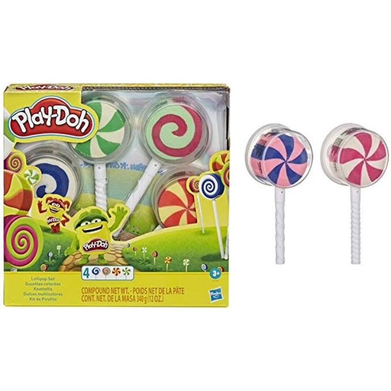 Play-Doh Lollipop 4-Pack of Pretend Play Candy Molds Filled with 3 Ounces of Non-Toxic Modeling Comp