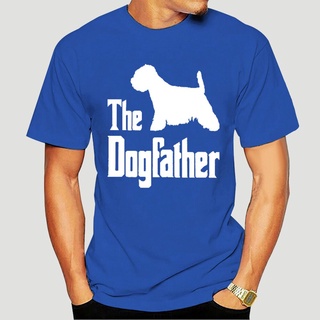 เสื้อยืดผ้าฝ้ายพิมพ์ลายขายดี เสื้อยืด ผ้าฝ้าย พิมพ์ลาย The Dogfather West Highland สีขาว พลัสไซซ์ สําหรับผู้ชาย 6643X