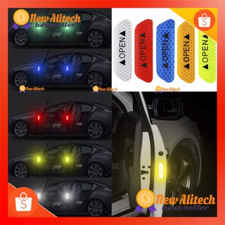 New Alitech ▲OPEN▲ Reflective Stickerสติ๊กเกอร์สะท้อนแสง สติ๊กเกอร์เตือนความปลอดภัย สติ๊กเกอร์ฟิล์มสะท้อนแสง