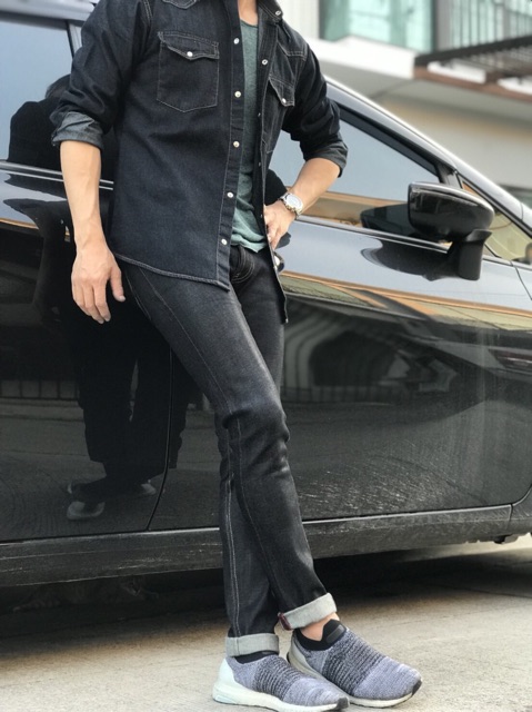 Men Shirts Jeans เสื้อเชิ้ตผ้ายีนส์ นิ่มใส่สบาย ทรงสลิม เข้ารูป สำหรับผู้ชายครับ ราคา ถูกที่สุด ดีลบีเคเค แกลเลอรีภาพที่ 8