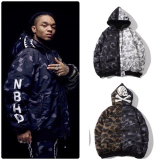 BAPE NBHD shark hooded NEIGHBORHOOD DOWN JACKET