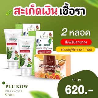 💢พลูคาว พญายอ 2 หลอด แถม สบู่ฟักข้าวฟรี 💢 ส่งฟรี💢