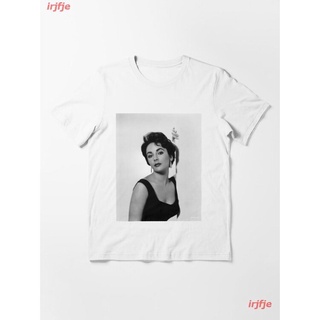 เสื้อยืดผู้ชาย 2022 K-drama Elizabeth Taylor Elizabeth Taylor Essential T-Shirt ผู้หญิง ดพิมพ์ลาย เสื้อยืดผ้าฝ้าย คอกลม