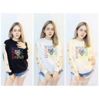 📍📍เสื้อยืดลายเเบรนด์เเต่งขอบปักโลโก้ใส่เที่ยวสวยๆ