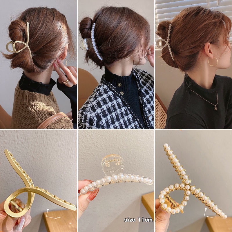 [จัดส่งในกทม]กิ๊บติดผมโลหะสีทองแฟชั่นเกาหลี กิ๊บหนีบผมเกาหลี กิ๊ฟติดผม สำหรับผู้หญิง - รูปที่ 5
