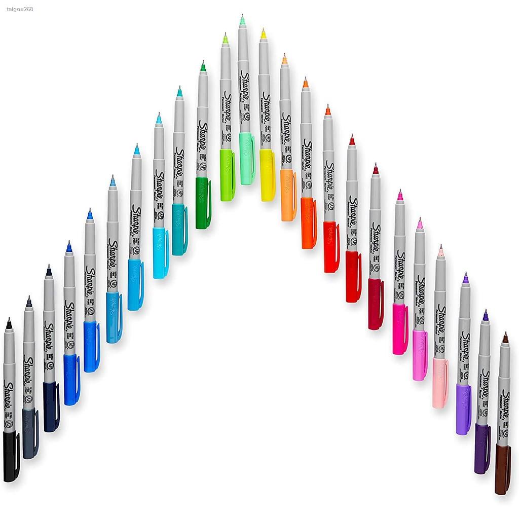 จัดส่งได้ตลอดเวลาSharpie ปากกาเคมี ปากกา Permanent ชาร์ปี้ 0.3mm Ultra Fine แพ็ค 24 สี