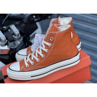 (ราคาพิเศษ) รุ่นสุดฮิตขายดี!! รองเท้าผ้าใบหุ้มข้อ Converse  FirstString 1970s Repro​ Hi-Top สีส้มโดดเด่น ส่งด่วน-ส่งเร็ว