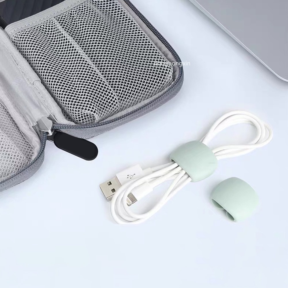 คลิปจัดเก็บสายเคเบิ้ล หูฟัง สายชาร์จ USB ทรงกลม 4 ชิ้น ราคา ถูกที่สุด ดีลบีเคเค แกลเลอรีภาพที่ 5