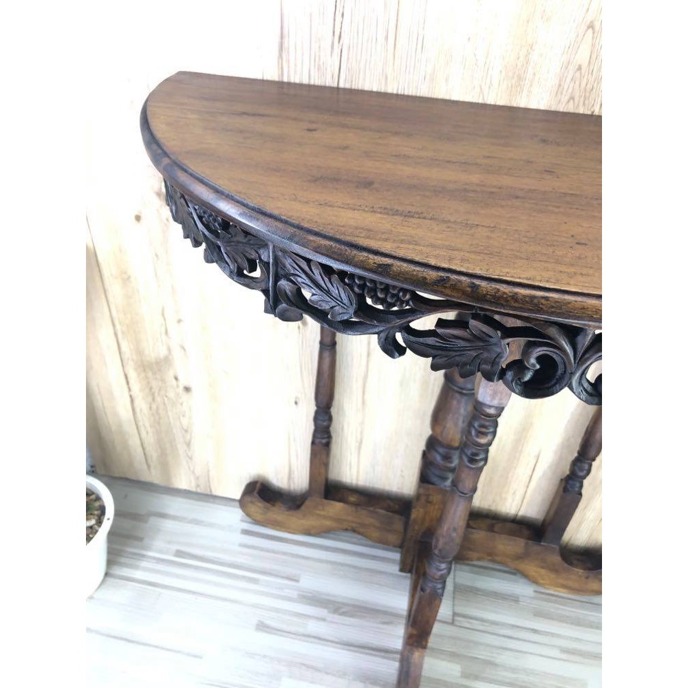 โต๊ะครึ่งวงกลม ลายองุ่น วางของโชว์ ขนาด ลึก37 ยาว 75 สูง 78 เซนติเมตร - รูปที่ 3