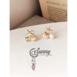 E011 ต่างหู ปลาดาวไข่มุก สวย น่ารัก
