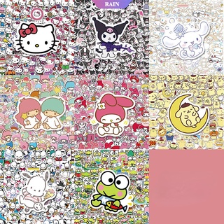 SANRIO สติกเกอร์ ลาย Hello Kitty น่ารัก สําหรับตกแต่งแล็ปท็อป 50 ชิ้น