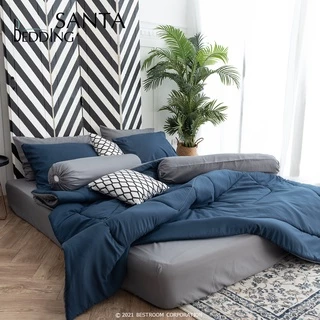 SANTA Bedding ชุดผ้าปูที่นอนพร้อมผ้านวม สีกรม สีเทาเข้ม