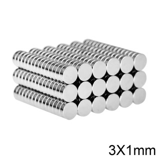 50ชิ้น แม่เหล็กแรงสูง 3x1มิล กลมแบน Neodymium Magnet 3x1mm แม่เหล็ก นีโอไดเมียม 3*1mm แม่เหล็ก 3*1มิล