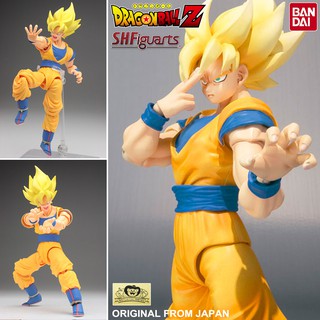 Figma งานแท้ ฟิกม่า แมวทอง Bandai Dragon Ball Z Kai ดราก้อนบอล แซด ไค Super Saiyan Son Goku ซุปเปอร์ไซย่า ซง โกคู โงกุน