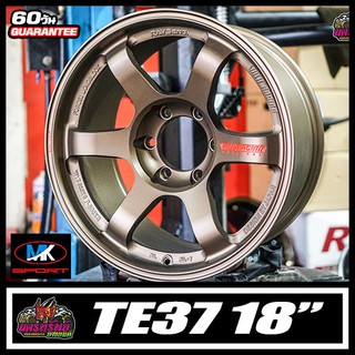 ล้อ Te37 งานMK 18x9 et0 Modelปี22 หยอดแดง ล้อเบาFlowforming หนัง 8.9 กก. 4วง