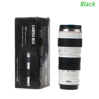 แก้วกาแฟรูปทรงเลนส์กล้องสีดํา Ef 70-200 มิลลิลิตร 400 มิลลิลิตรแบบพกพา