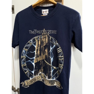 เสื้อยืดผ้าฝ้าย เสื้อยืดมือสอง VINTAGE 00s WALT DISNEY WORLD THE TWILIGHT ZONE TOWER OF TERROR Size S มือ2