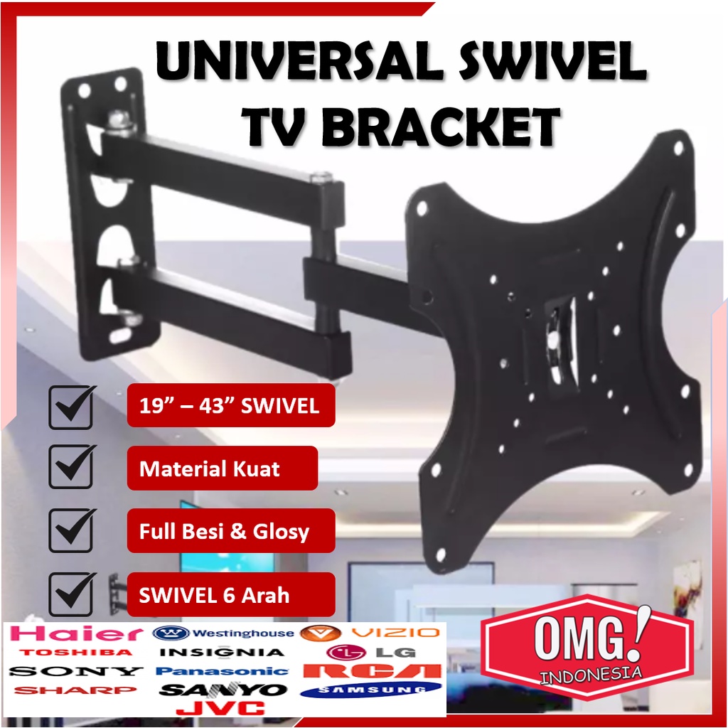 ขายึดหมุนได้ LED TV 14 17 19 20 22 24 27 32 40 43 นิ้ว Universal Smart TV Digital LCD SWIVEL BRACKET