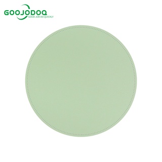 GOOJODOQ แผ่นรองเมาส์ ทรงกลม ด้านเดียว สีพื้น คอมพิวเตอร์ สํานักงาน เกม แผ่นรองโต๊ะ กันลื่น ระบบแผ่นรองเมาส์