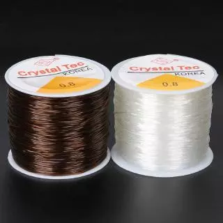 เชือกยืดใสคริสตัลสำหรับร้อยลูกปัด 0.5-1.0 มม. อุปกรณ์ DIY ทำสร้อยคอ สร้อยข้อมือ เครื่องประดับ