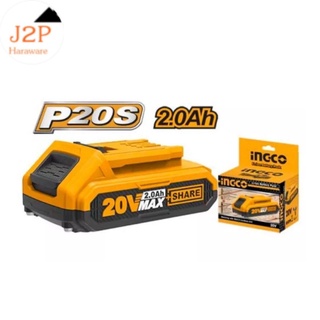 INGCO FBLI2001 แบตเตอรี่ Lithium-ion 20V 2.0Ah รุ่น BLI2001 ของแท้ J2P