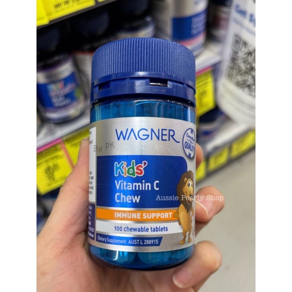 WAGNER Kids' Vitamin C วิตามินซีแบบอมหรือเคี้ยว ทานง่าย เหมาะสำหรับเด็กตั้งแต่อายุ 1ปีขึ้นไป(พร้อมส่งLot Exp.12/03/2024)