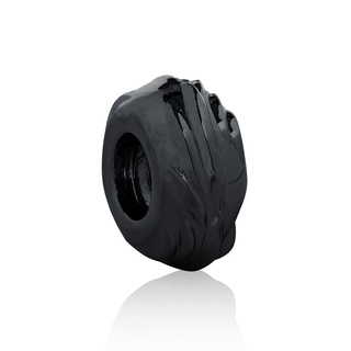 ake ake Eagle Wing Spacer Bead - Black บีดส์ประคำเงินแท้ 925 ลายตัวคั่นปีกนกอินทรีเทพซุส ขัดเงาชุบแบล็กโรเดียม