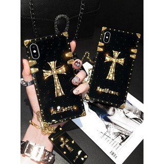 เคสมือถือ Oppo Reno8 T 4G/5G Reno7 Reno6 Reno5 Reno4 Reno3 Reno2 Luxury Cross Squareเคสโทรศัพท์