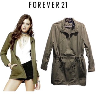 เสื้อนอก เสื้อทหาร Jacket เสื้อคลุมแนวทหาร ✅แบรนด์ ✨FOREVER21✨(JK524)