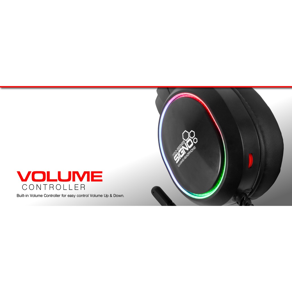 หูฟังเกมมิ่ง SIGNO MIXXER HP-829 Gaming Headset 7.1 Surround Sound RGB รับประกันศูนย์1ปี
