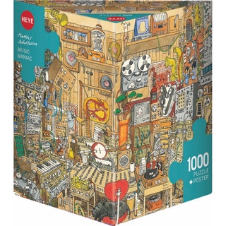 จิ๊กซอว์ 1000 pcs PUZZLE HEYE - MUSIC MANIAC (Adolfsson) Triangular Box (+Poster)