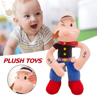 หมอนตุ๊กตานุ่ม รูปการ์ตูนสัตว์ Popeye the Sailor Plushy with Q Version ของเล่นสําหรับเด็ก