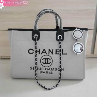 Chanel tote canvas bag  ของแท้ ราคาถูก