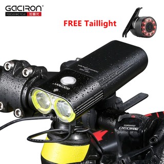 ไฟฉาย Gaciron 1600 lumens กันน้ํา สําหรับติดด้านหน้ารถจักรยาน Ipx6