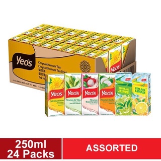 🔻โฉมใหม่🔻Yeos น้ำเก็กฮวย น้ำฟัก น้ำลิ้นจี่ Yeos(1 pack 6 boxes*250ml)