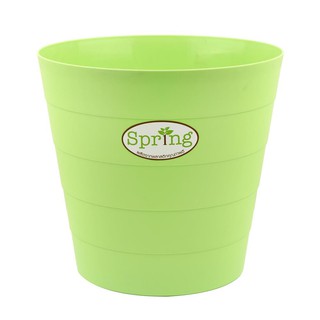 FREE HOME กระถางต้นไม้ กระถางต้นไม้พลาสติก SP-01 ขนาด 26X26X25 ซม. PLANT POT GREEN PLASTIC