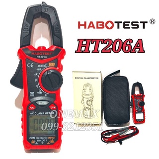 HT206A HABOTEST 600A /AC NCV Digital Clamp Multimeter ดิจิตอลแคลมป์มิเตอร์ แคลมป์มิเตอร์ คีบแอมป์ คลิปแอมป์ วัดแอมป์