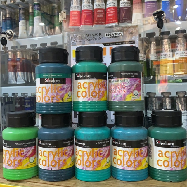Silpakorn (3/4)สีอะคริลิค ศิลปากรประดิษฐ์ ขนาด250ml. 8.4US fl.oz