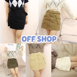 OFF SHOP พร้อมส่ง (OFF-1963) กางเกงกระโปรงยีนส์ มี6สี กระเป๋า2ข้างน่ารักมาก-NZ