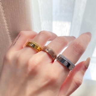Vickii CT - Single blink 14k ring set. (เซ็ตแหวนงานชุบ 14k สแตนเลส โดนเจลแอลกอฮอล์ได้ ไม่ลอก)