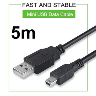 สาย USB Am To Mini USB 5pin V2.0 ยาว 5M (สีดำ)