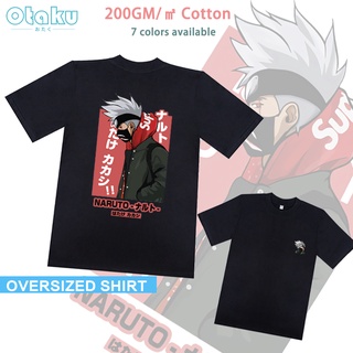 OTAKU 100%Cotton Japanese Naruto Joint Tide Brand T-shirt Kakashi ins Short Sleeve Unisex Oversized bh เสื้อยืด