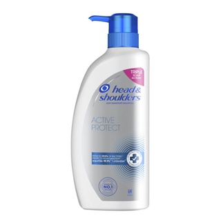 HEAD &amp; SHOULDERS เฮดแอนด์โชว์เดอร์ แชมพู สูตรแอคทีฟ โพรเทค ขวดปั๊ม ขนาด 370 มล.