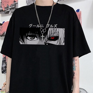 【hot sale】เสื้อยืดลําลอง แขนสั้น พิมพ์ลายการ์ตูนอนิเมะ Tokyo Ghoul Kaneki Ken ทรงหลวม สไตล์ญี่ปุ่น ฮาราจูกุ สําหรับสตรี