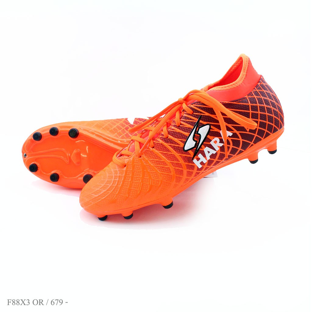 Hara  รองเท้า ฟุตบอล รุ่น F88X3 ไซส์ 7-9 สี ส้ม
