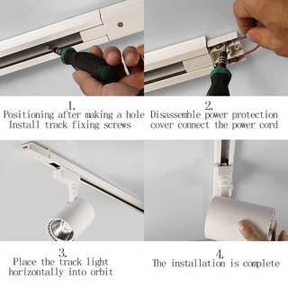 【รับประกัน10ปี】Track Lighting ไฟติดตามโคม ลูกปัดโคมไฟ LED Spotlight Ceiling Light สปอตไลท์ ไฟประดับ 60W 150W แสงสีขาว/แส