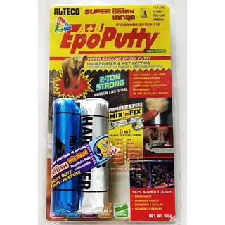 ATECO Epoxy Putty A+B กาวมหาอุด กาวดินน้ำมัน กาวอุดน้ำรั่ว ตราช้าง ขนาด 100 กรัม