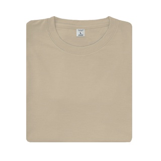 nibbana เสื้อยืดคอกลมผ้า cotton 100% สีผ้าลินิน